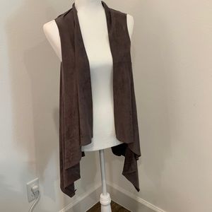 Brown suede vest